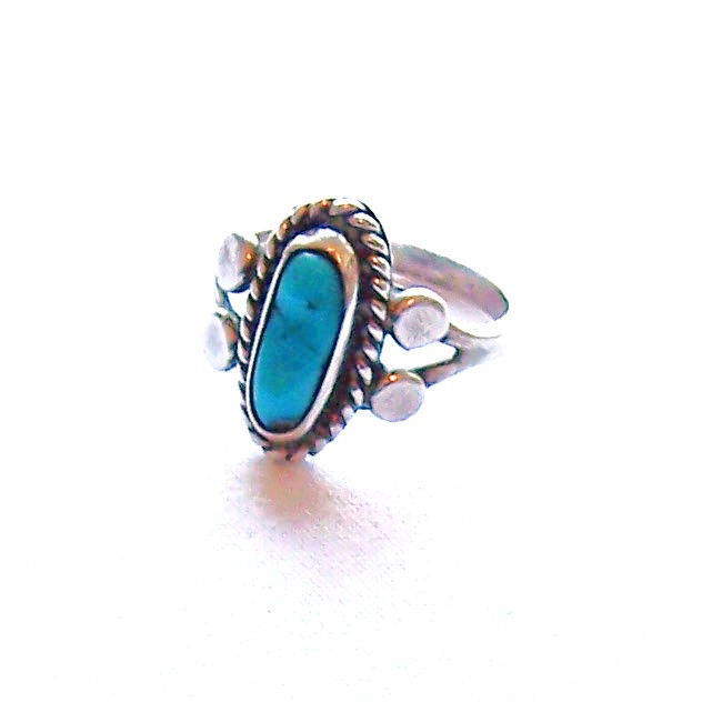 Navajo silver and turquoise ring