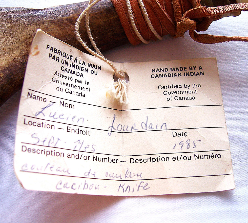 Thumbnail: AUTHENTIC IROQUOIS ANTLER KNIFE VINTAGE 1985