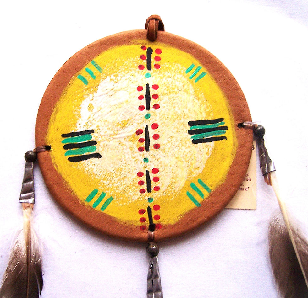 Thumbnail: Navajo 4" Painted Medicine Shield