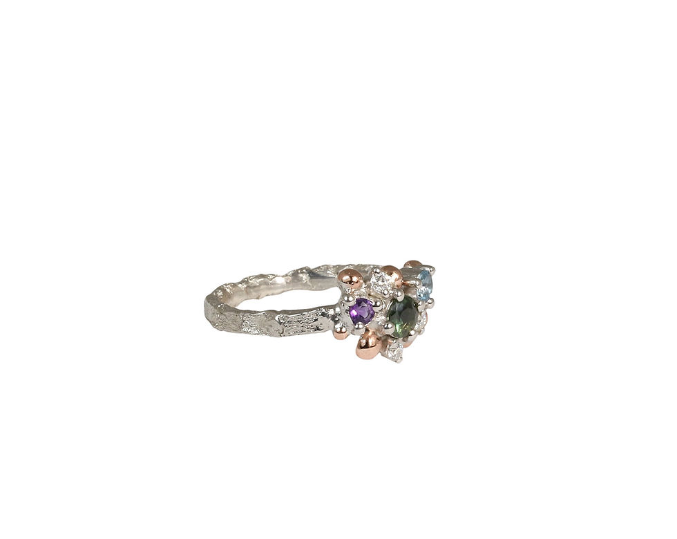 Thumbnail: FAMILY AJDA ring with green Sapphire, Atelje DR jewelry