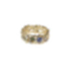 Yellow and white gold ring with a lace pattern, Atelje DR jewelry