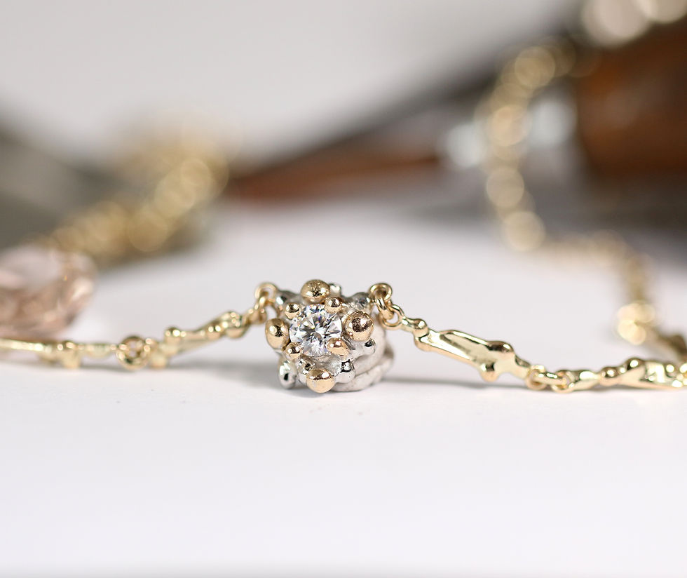 Sličica: Unique IRIS necklace with diamond, Atelje DR jewelry