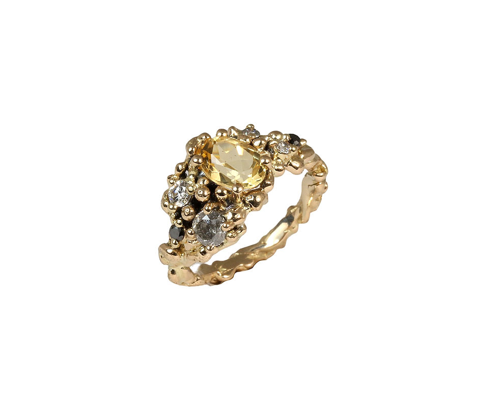 Sličica: Remarkable yellow gold ring with oval Citrine