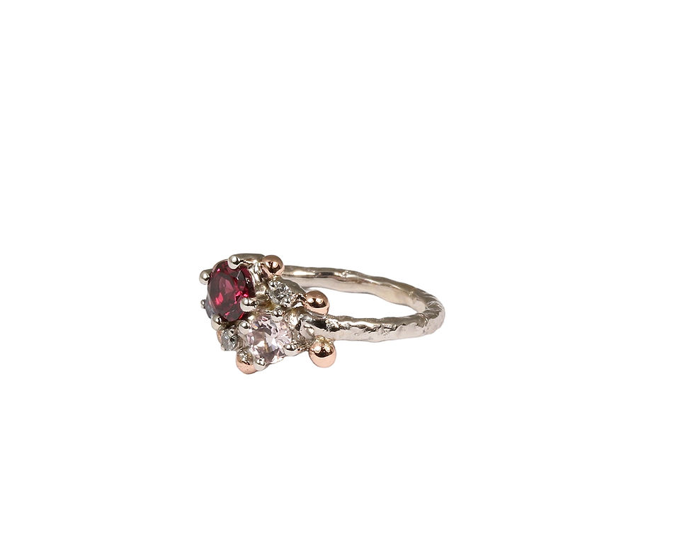 Thumbnail: Family ring with Garnet stone, AteljeDR jewelry