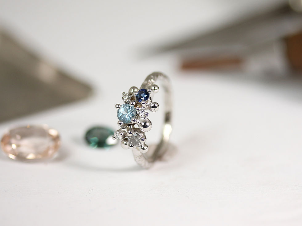 Sličica: Family ring Senna with gemstones, Atelje DR jewelry