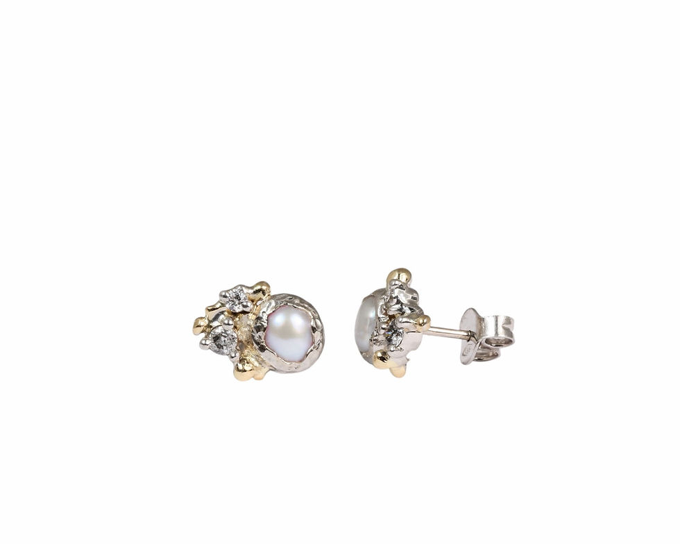 Thumbnail: Narmea elegant earrings with pearls, Atelje DR jewelry