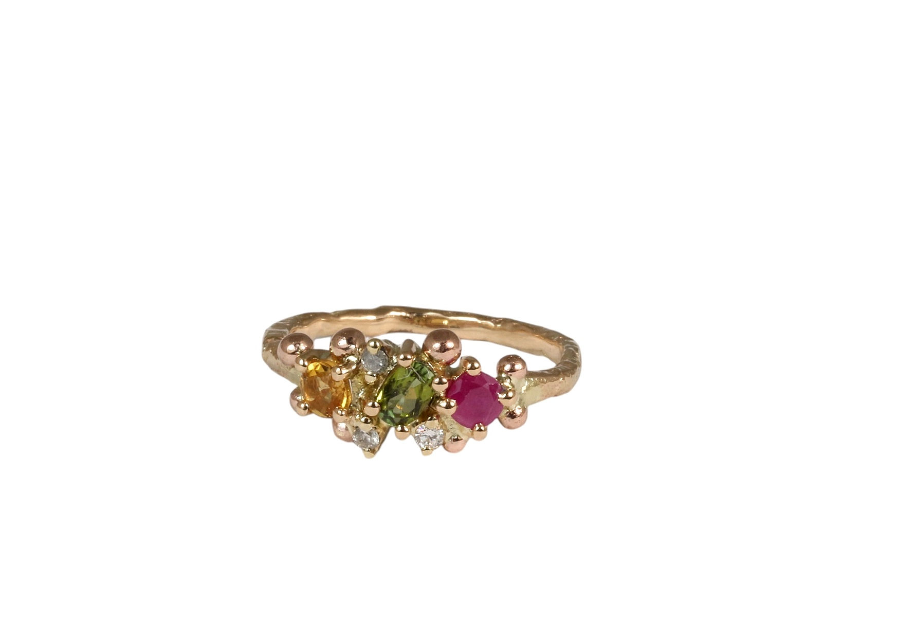 Unique Family Teira gemstone ring, Atelje DR jewelry
