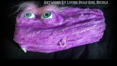 Moffins 1st Batch - Neon Purple Coffin Shaped Monster Stash Box
