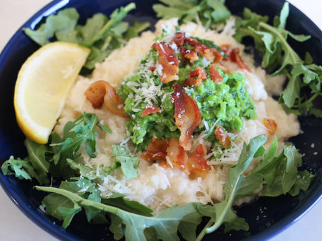 Lemon Risotto with Mint & Pea Pistou