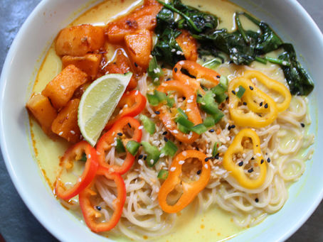 Coconut Turmeric Ramen with Roasted Butternut Squash