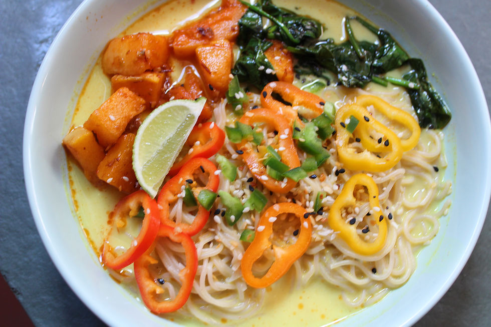 Coconut Turmeric Ramen with Roasted Butternut Squash