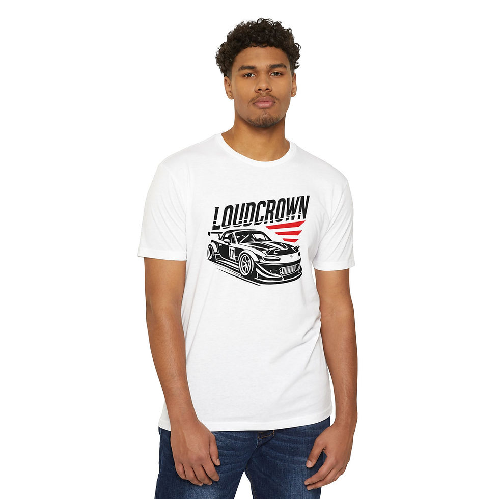 LOUDCROWN SPEC MIATA T-SHIRT, MOTORSPORT TEES, RACING TEES, KARTING TEES, MOTORSPORT T SHIRTS, RACING T SHIRTS, KARTING