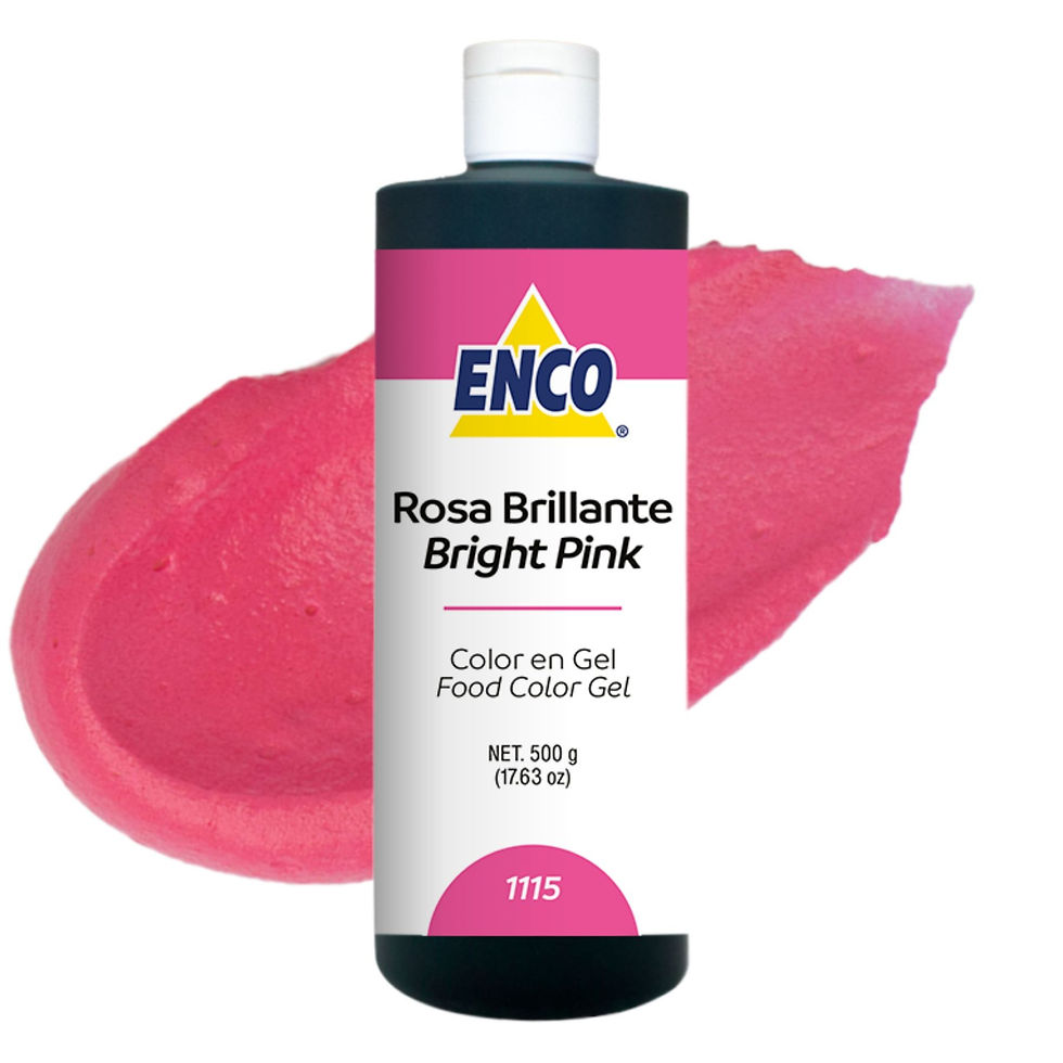 Colorante en Gel ENCO Rosado Brillante 500g espatuleado, marca ENCO