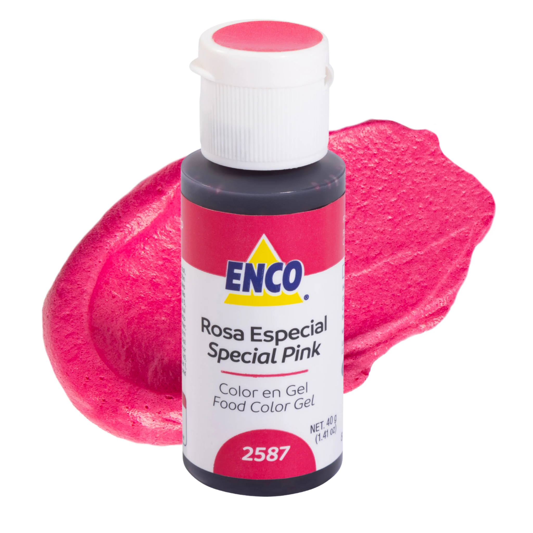 Colorante en Gel Rosado Especial 40g, marca ENCO