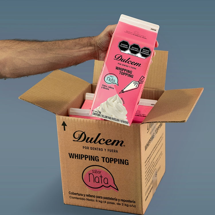 Whip Topping Dulcem Nata Caja 12x1 Lt, marca Dulcem