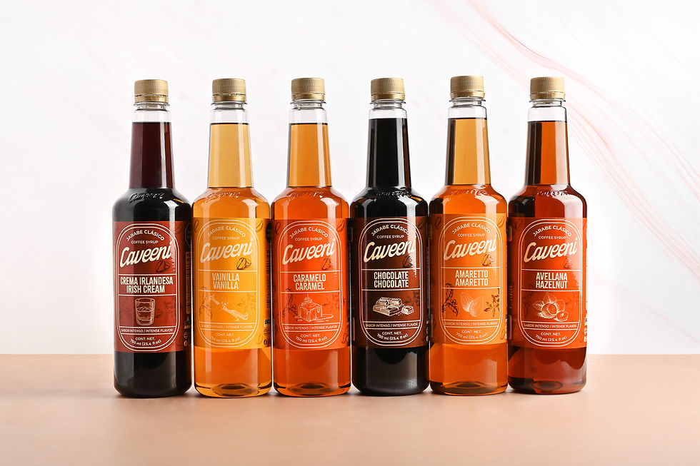 Miniatura: Jarabe para Café Sabor Amaretto Caveeni 750ml, marca Caveeni - aplicación demostrativa