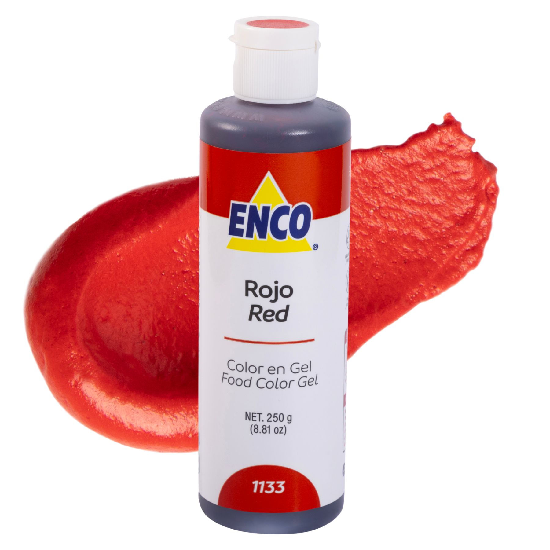 Colorante en Gel ENCO Rojo 250g espatuleado, marca ENCO