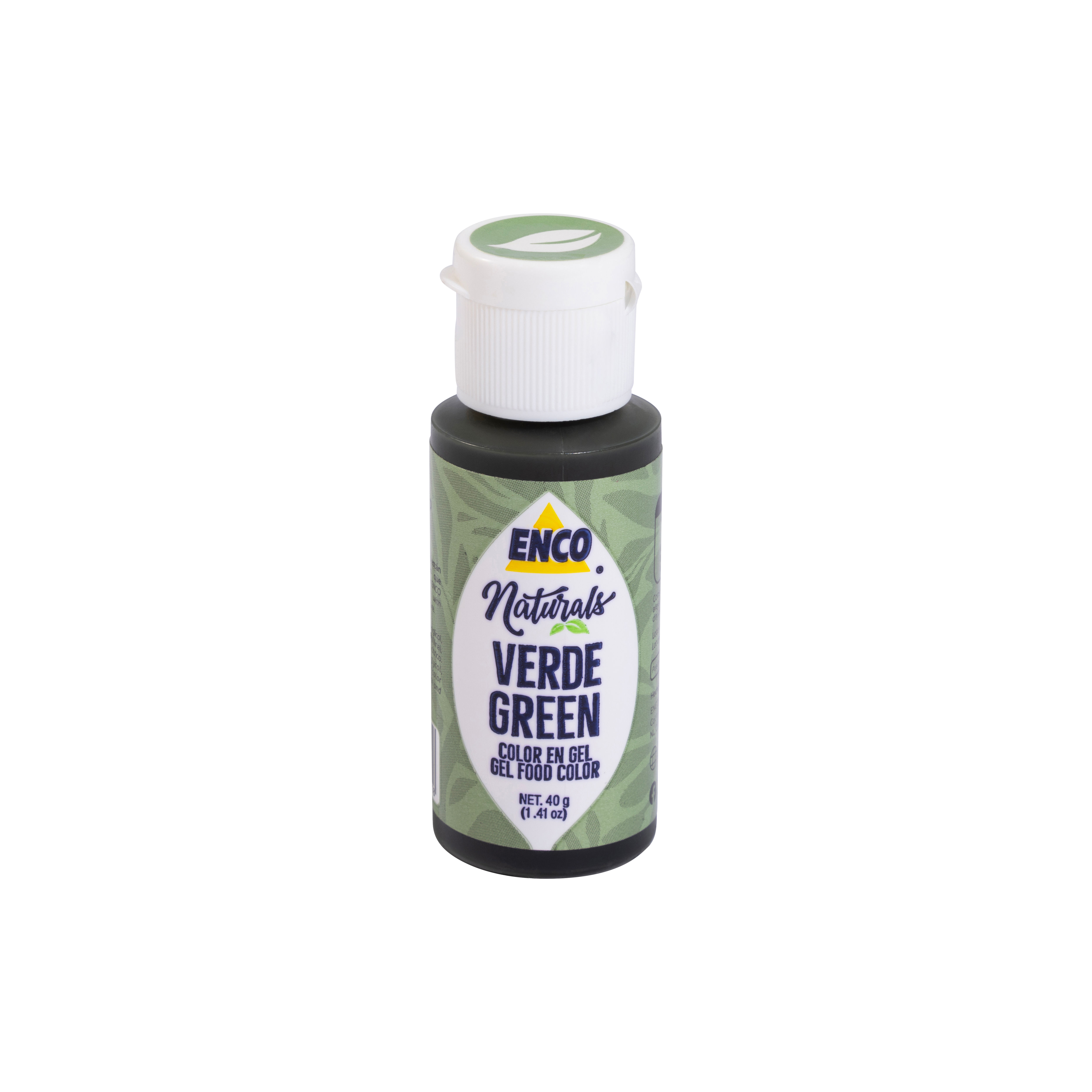 Colorante en Gel Verde Natural 40g, marca ENCO