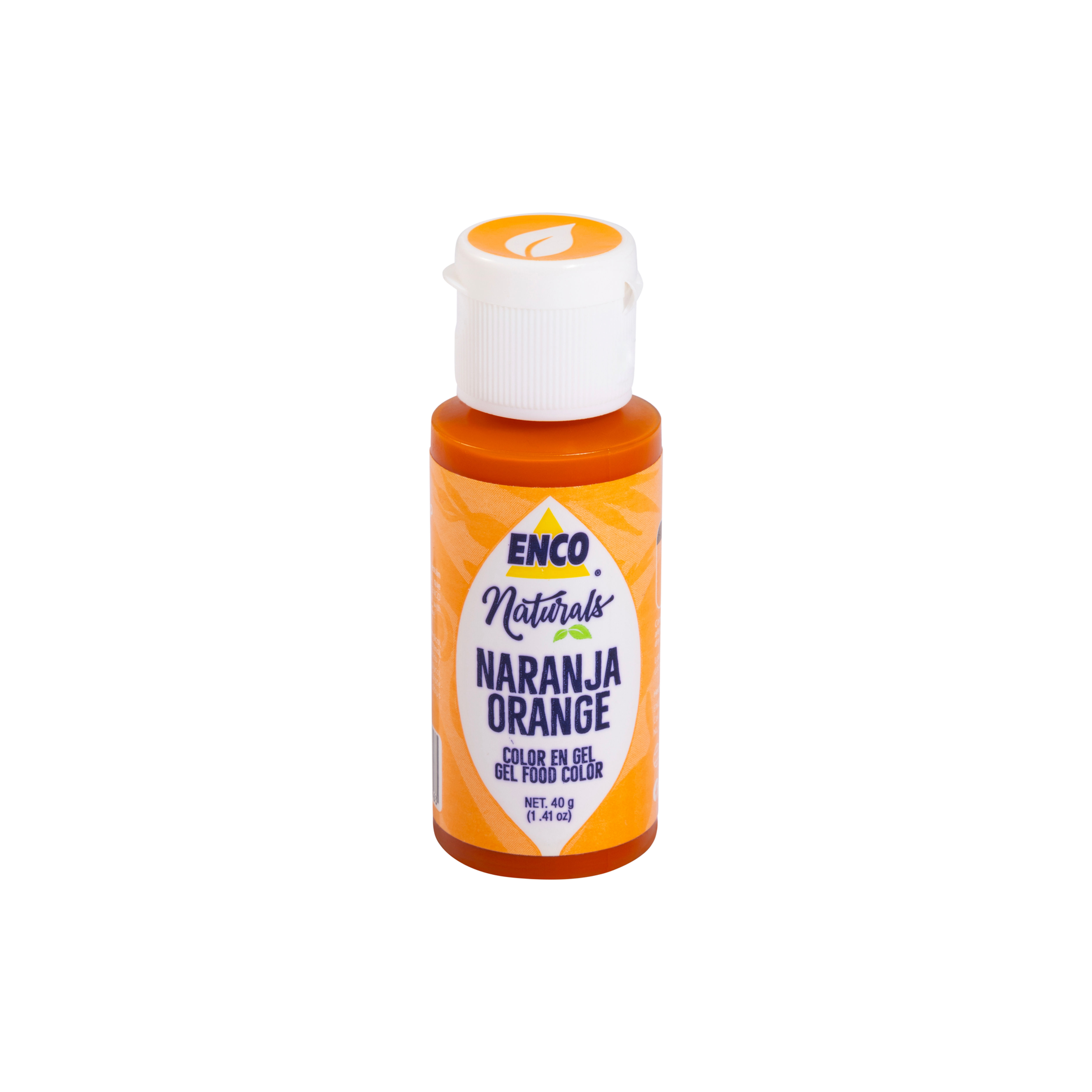 Colorante en Gel Naranja Natural 40g, marca ENCO