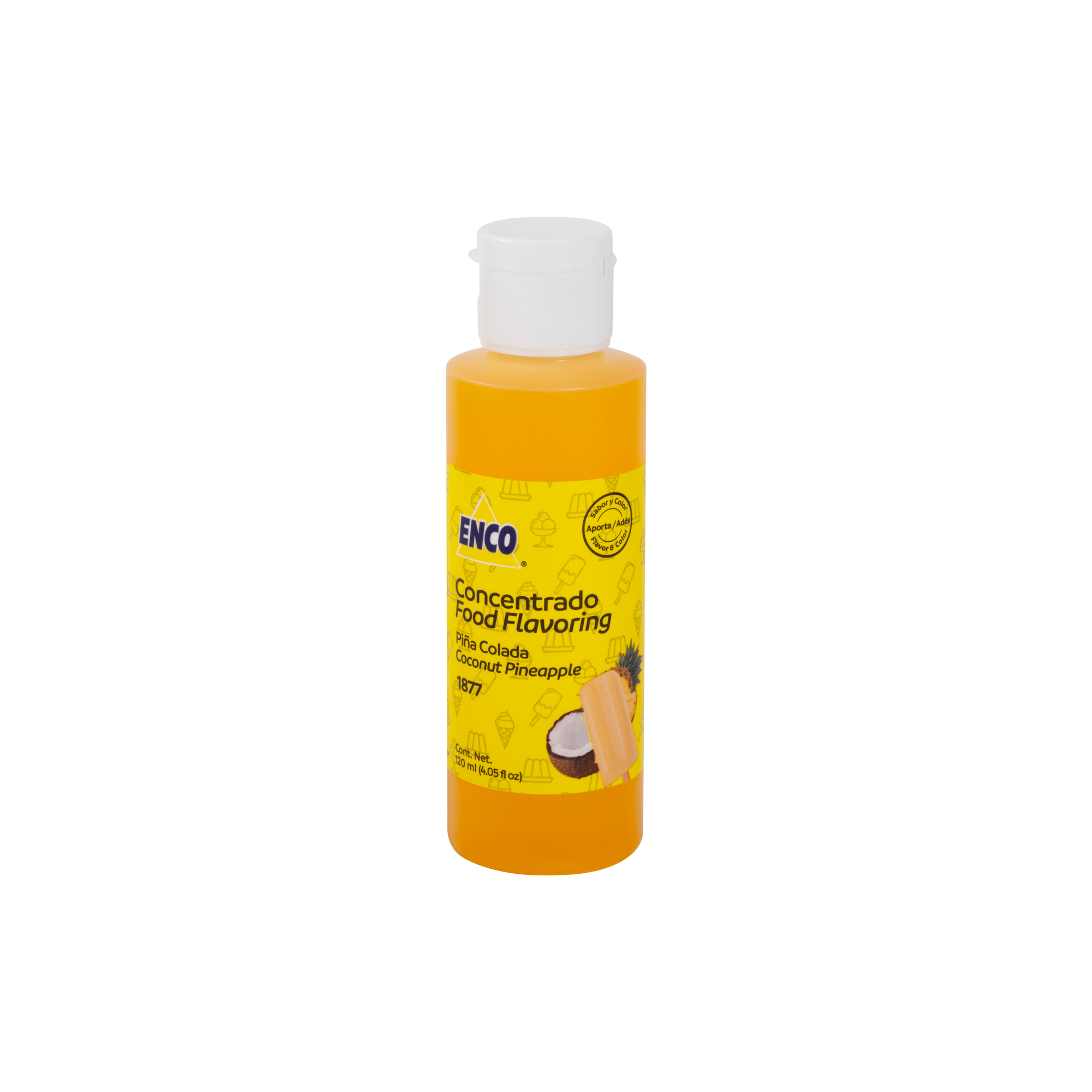 Concentrado Sabor Pina Colada 120ml, marca ENCO