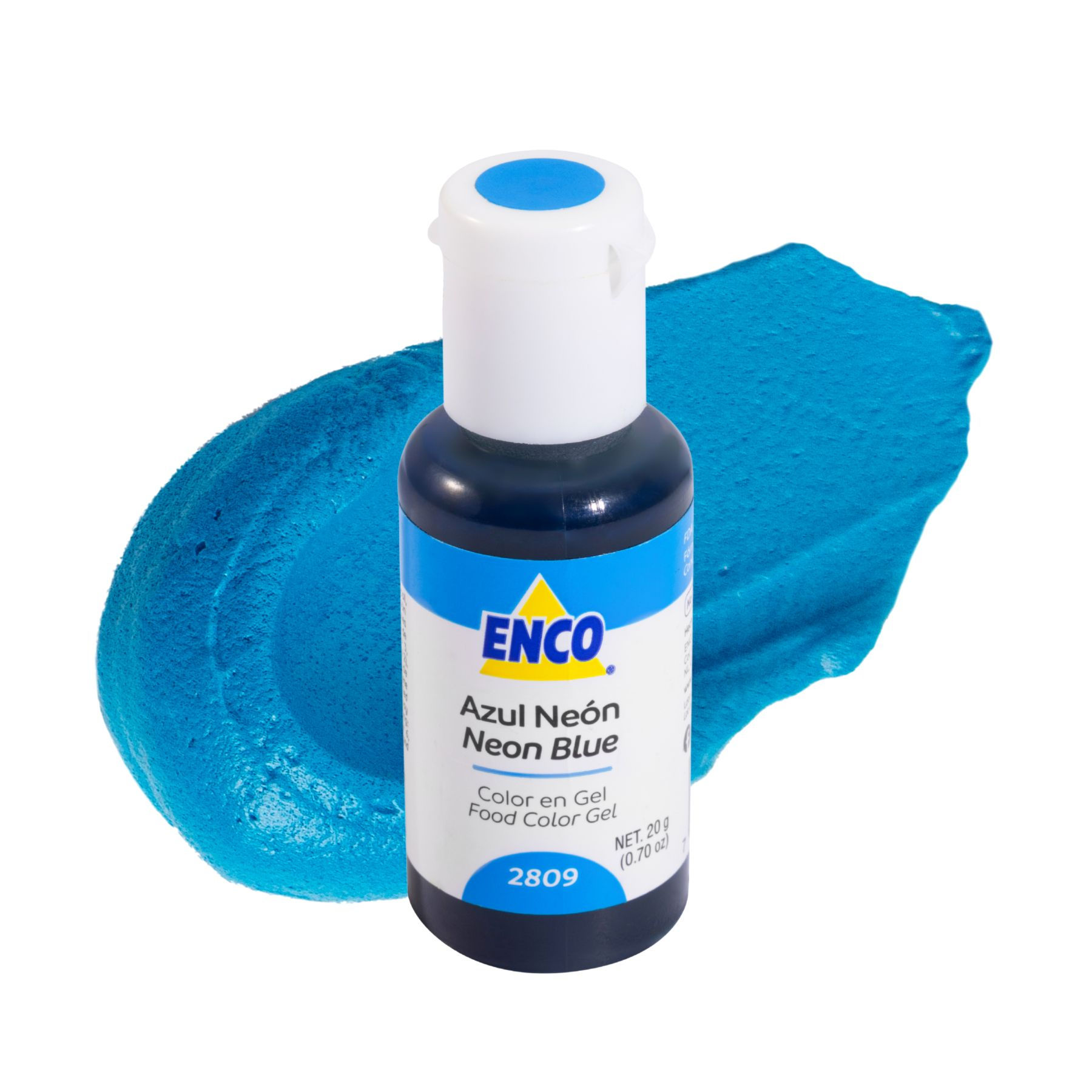 Colorante en Gel ENCO Azul Neon 20g espatuleado, marca ENCO