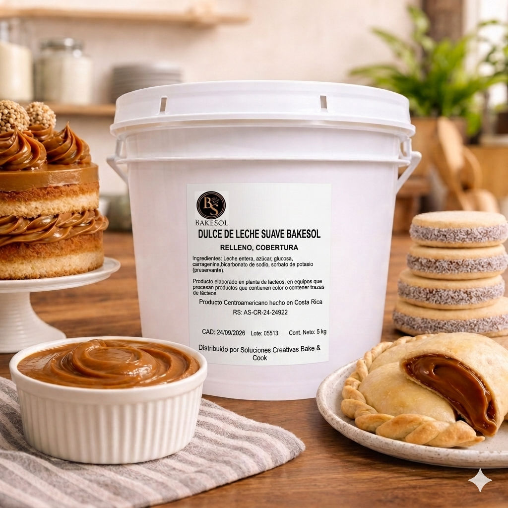 Dulce de Leche Suave Bakesol 5kg, marca Bakesol
