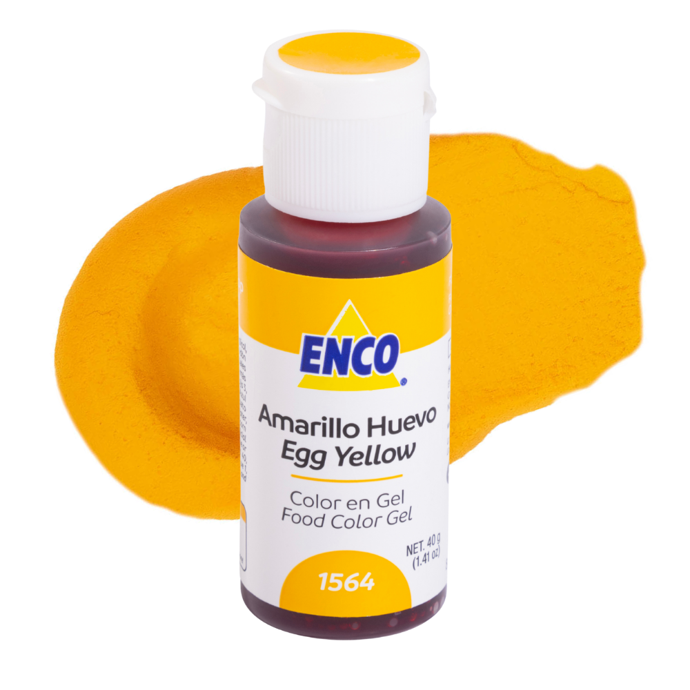 Colorante en Gel Amarillo Huevo 40g, marca ENCO