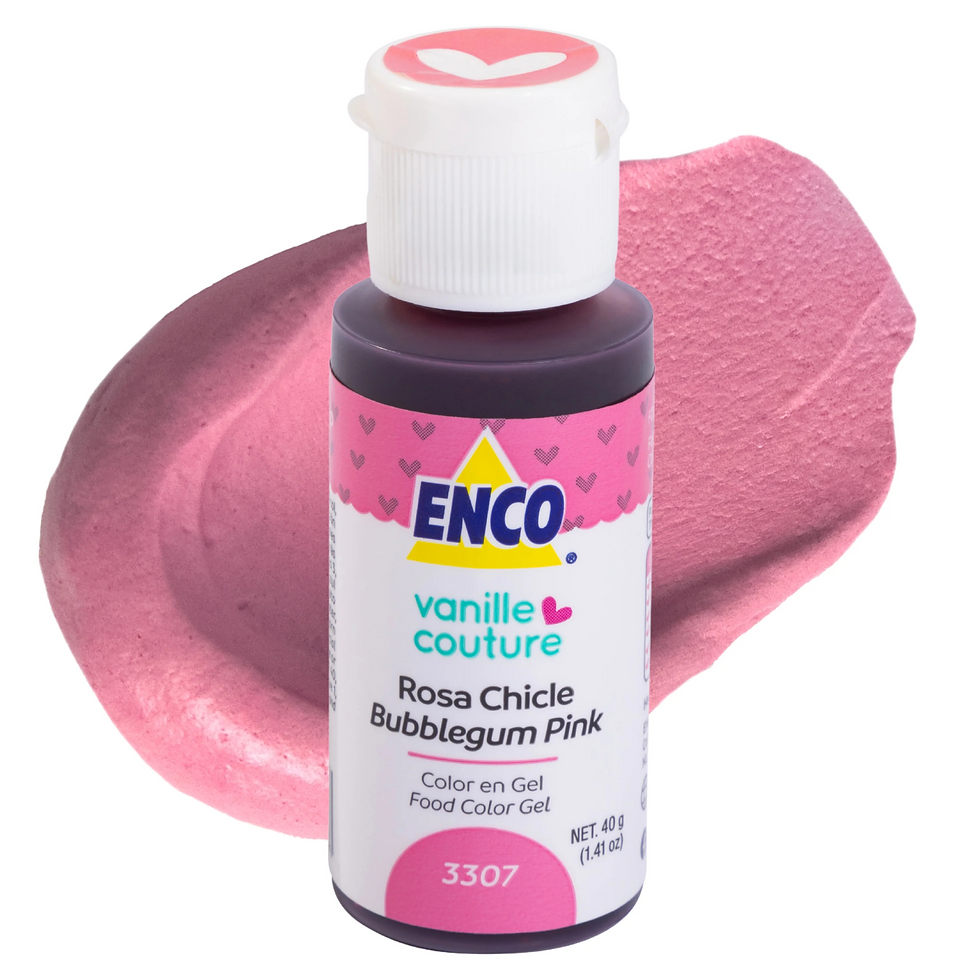 Colorante en Gel Rosado Chicle 40g, marca ENCO