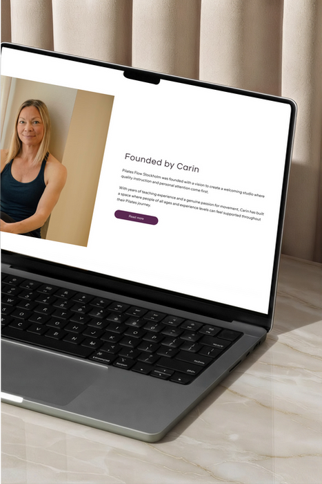 Pilates Flow Sthlm website mockup