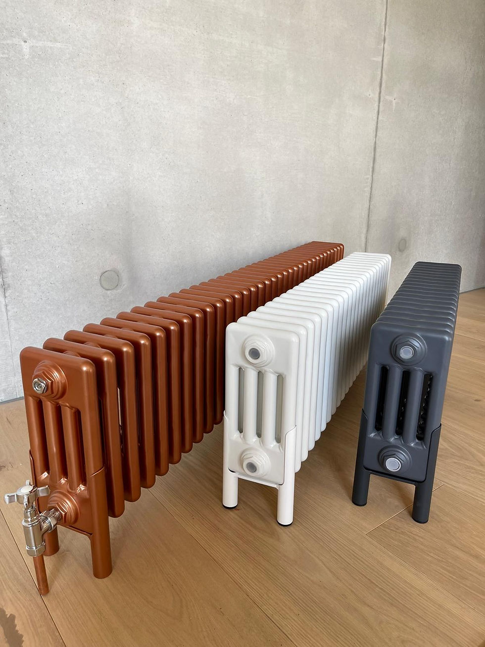 Thumbnail: Dizaina radiators garās antracīta metāla kājas dažādiem radiatoriem