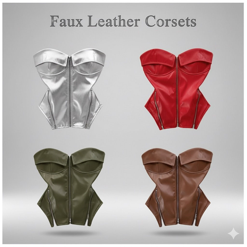 Faux Leather Corsets