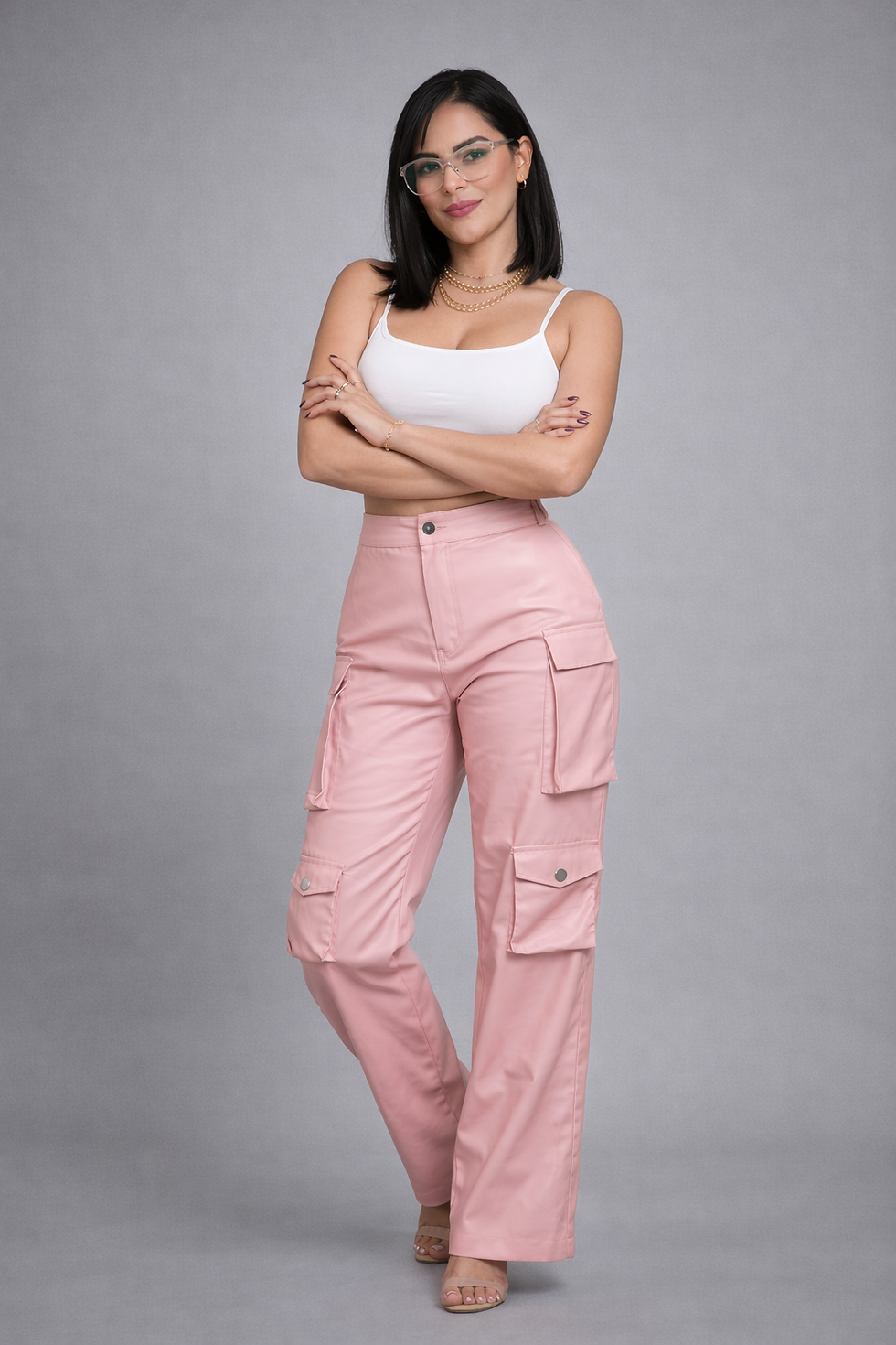 Miniatura: Blush Luxe High-Waist Cargo Pants