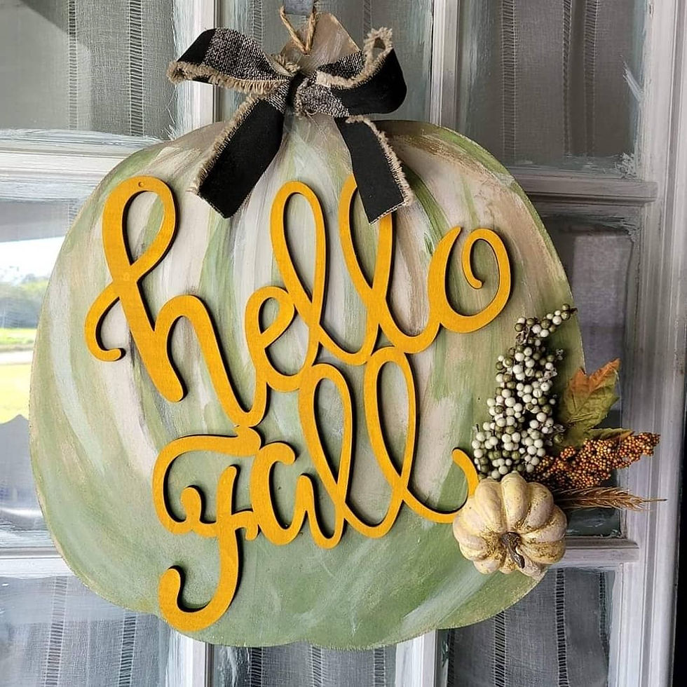 Hello Fall Wooden Wreath