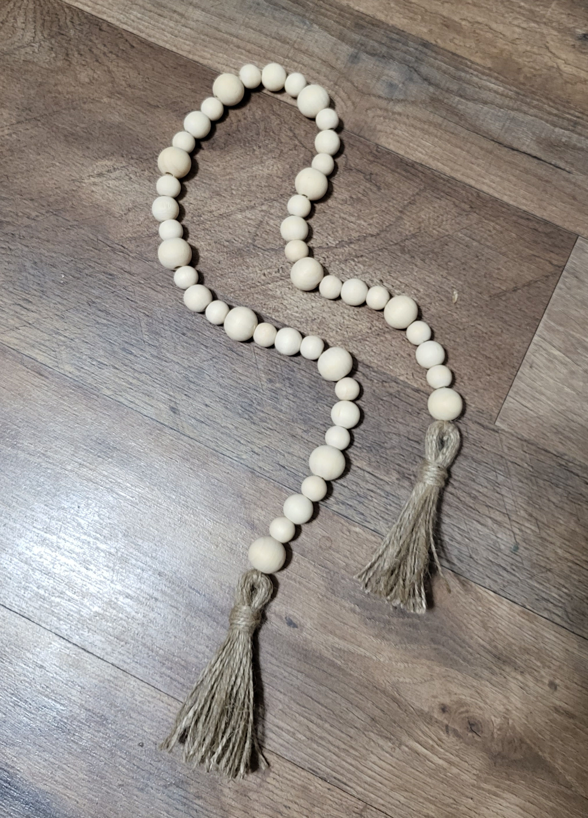 Lg Wooden Beaded Tassel 