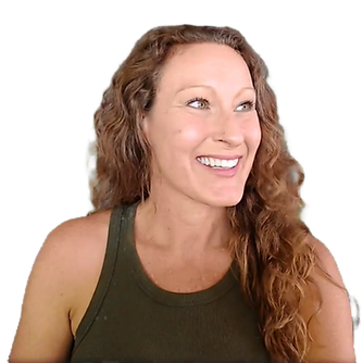 Erica Lorrai in a green tank top, smiling and looking to the side, representing approachable forex education.