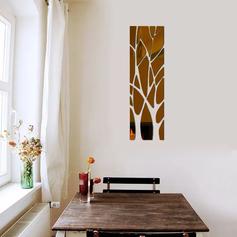 Thumbnail: 3D Mirror Wall Sticker Tree Acrylic Decal Art Mirror