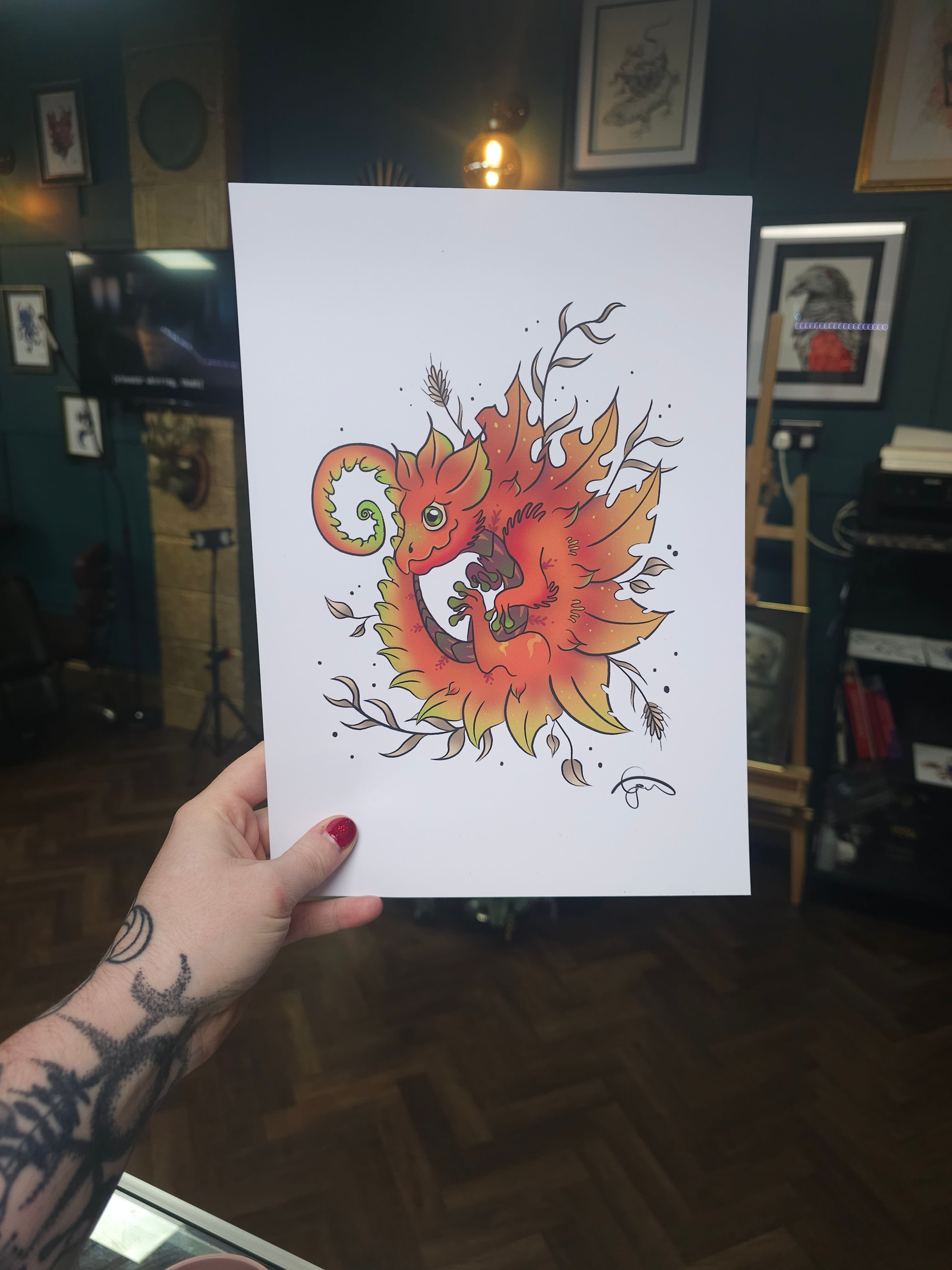 Leaf Dragon Print