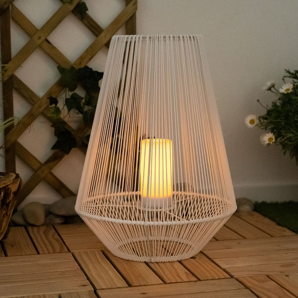 Waterproof Outdoor Patio Decorative LED Solar Rattan Lantern