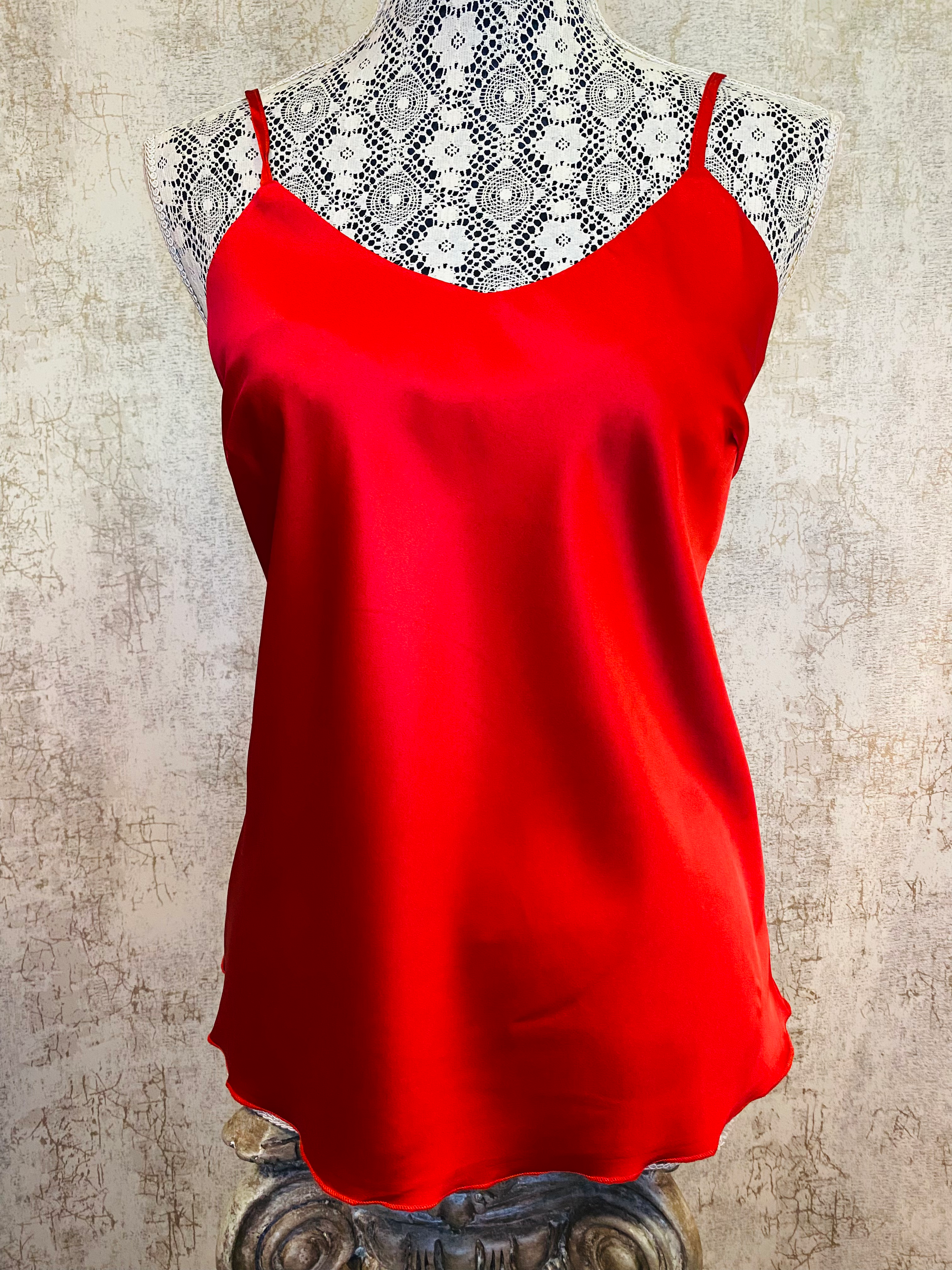 Paparazzi Satin Cami-Red