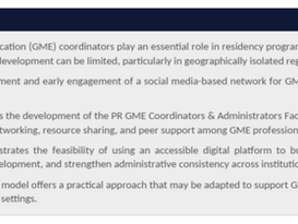 FULGME - GME Journal - Issue 3 - Article A4 - Brief Report