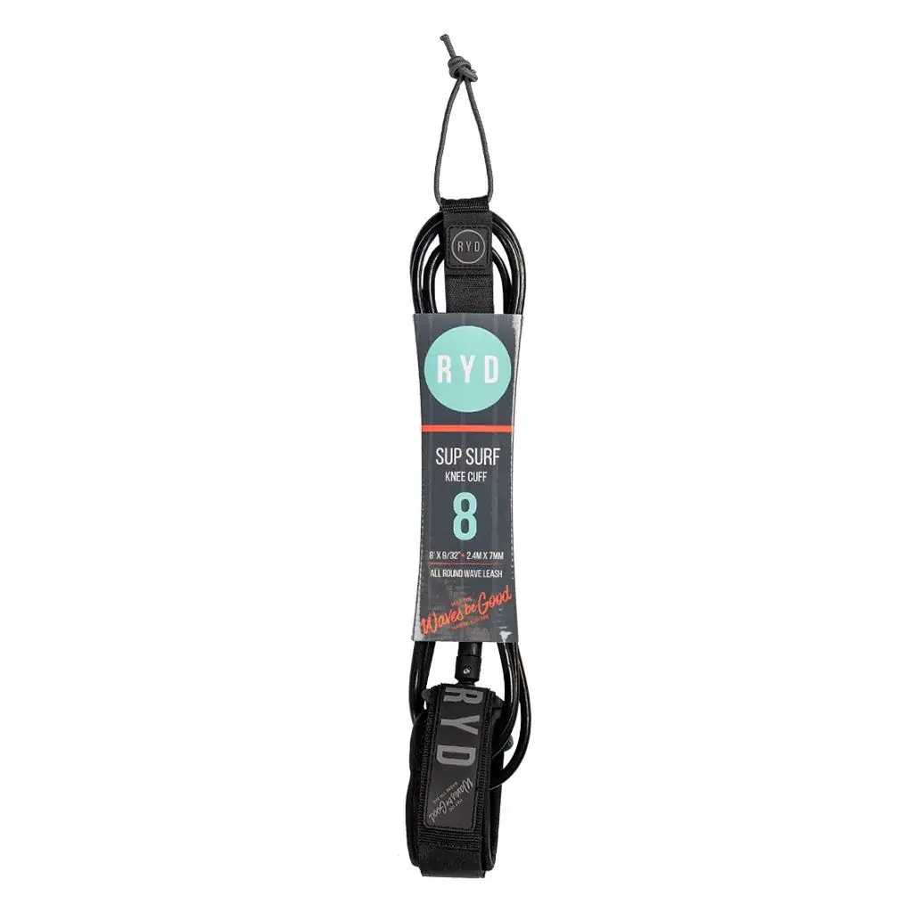 RYD 8 SUP SURF leash Knee Cuff BLK