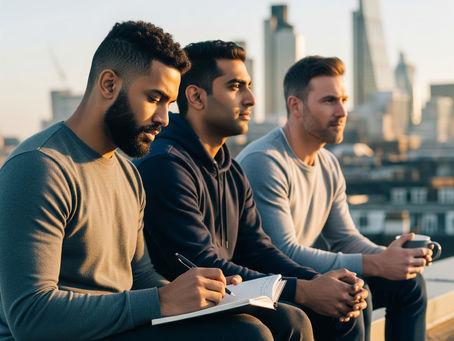 3 men on a rooftop