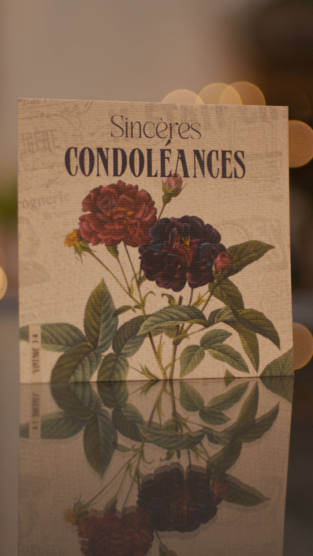 Carte à message - "Sincères condoléances" n°1