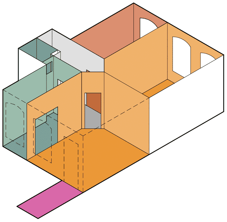 Animation einer architektonischen Axonometrie