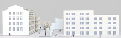 Modellfoto eines Wohnungsbaus