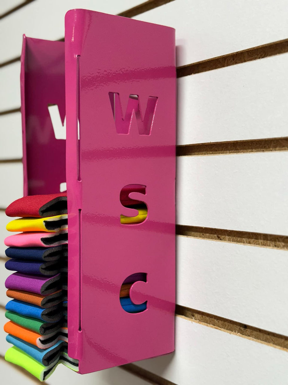 Thumbnail: Personalized Koozie Holder Dispenser: 16 Gauge Steel, Wall Mounted