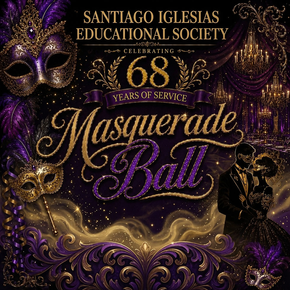 Masquerade Ball Honoring Robert Foxa, 7 p.m. Cocktails, Dinner, Dancing. Formal attire, masks encouraged, no costumes.