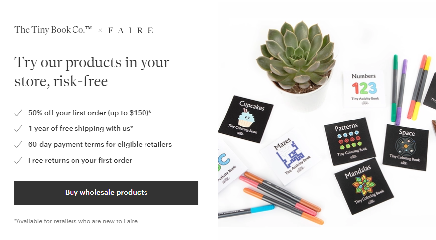The Tiny Book Co.™ Faire Direct Wholesale Link