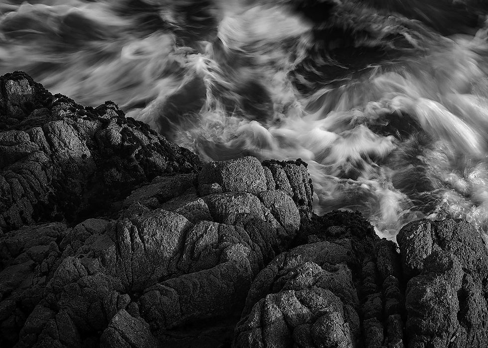 dreamy surf ocean shore, black and white photography by Frank Bevans, Tracks by the Post 2026 no. 10 black and white, www.egrettracks.com, www.fbphoto.com