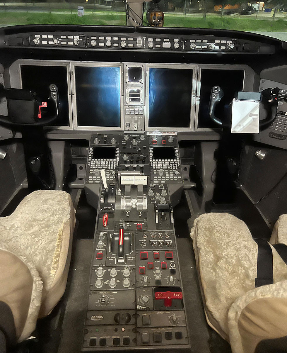 Interior detailing on this Bombardier Challenger 350 at KBED Signature